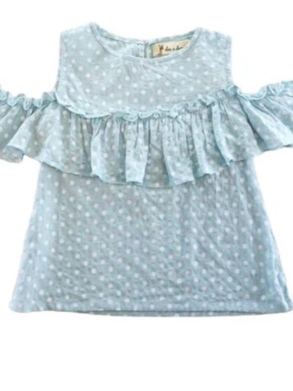 Polka Dots Off-Shoulder Blouse - 2T